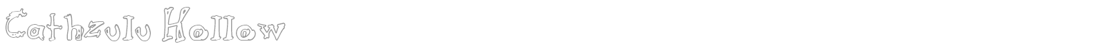 Cathzulu Hollow font preview